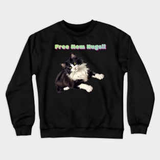 Pepe says... Free Mom Hugs!! Navy Crewneck Sweatshirt